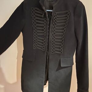 Zara Black Buttoned Jacket